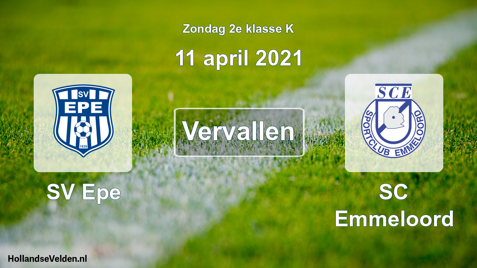 Scheduled Match: SV Epe - SC Emmeloord (11 April 2021)