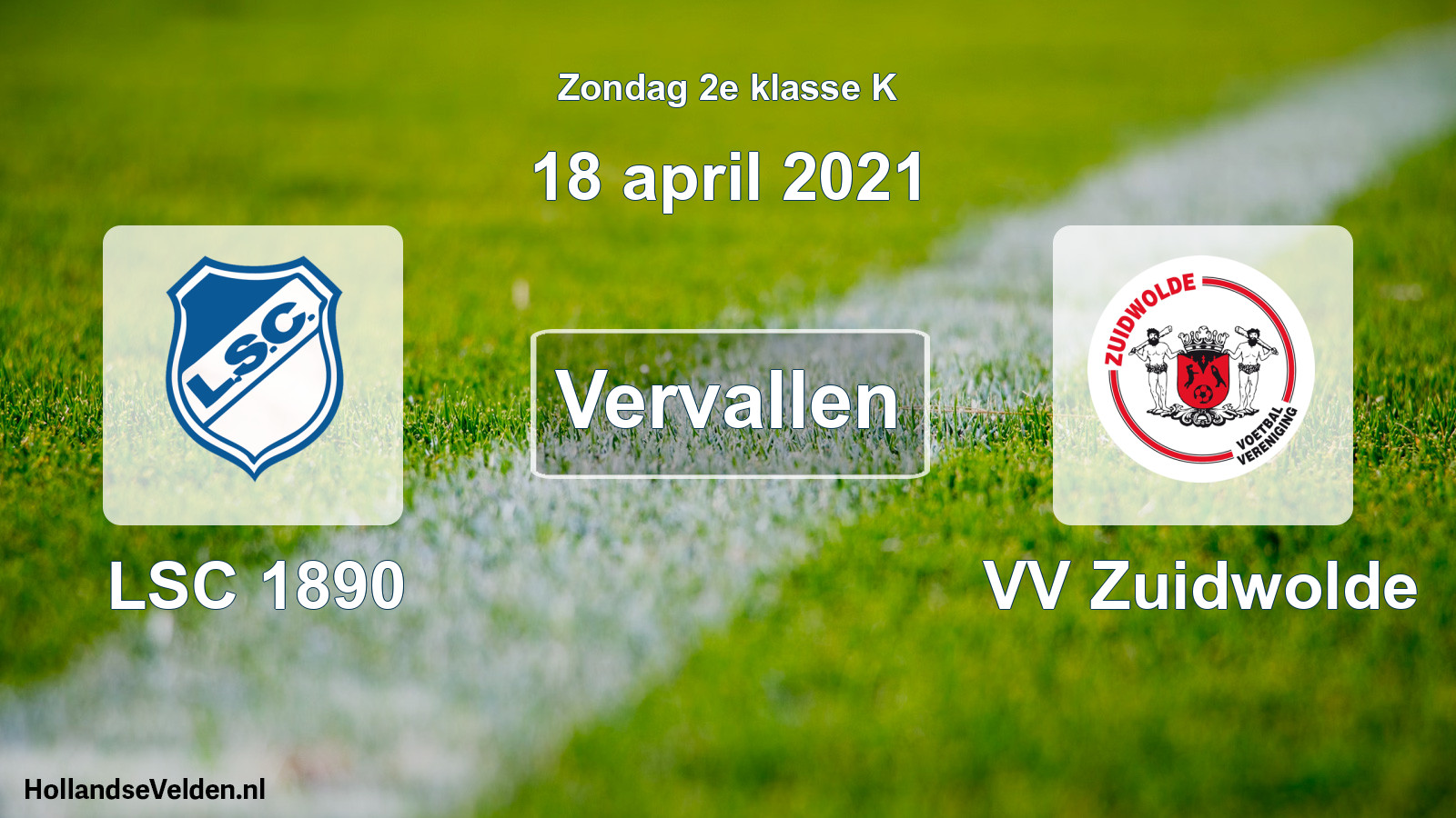 Scheduled Match: LSC 1890 - VV Zuidwolde (18 April 2021)