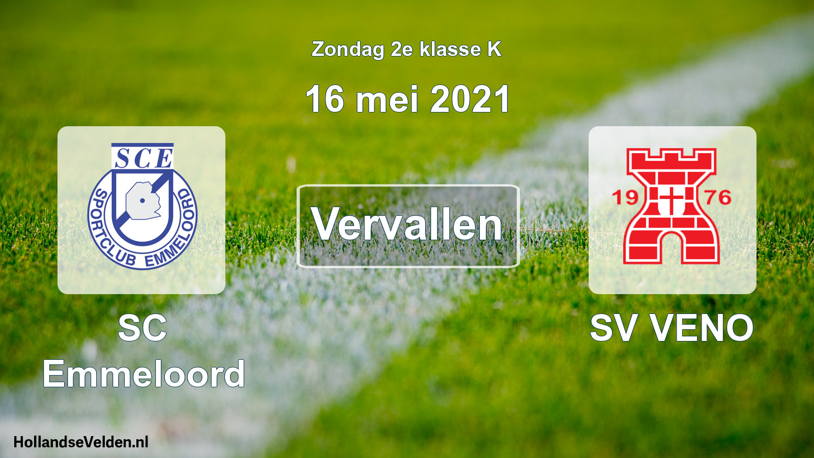 Scheduled Match: SC Emmeloord - SV VENO (16 May 2021)