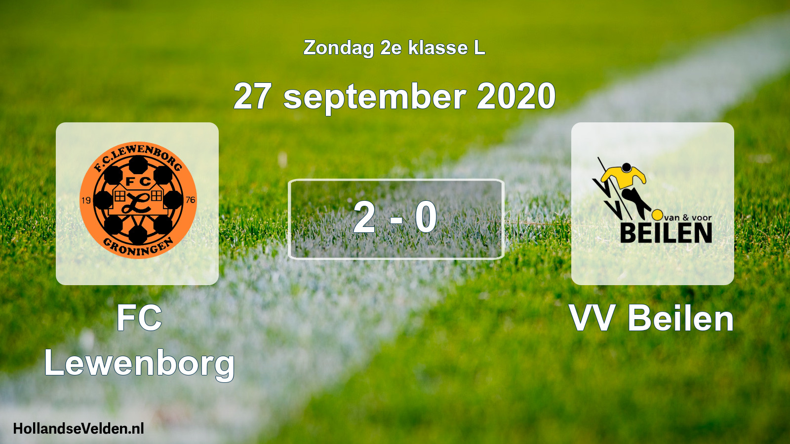 Total number of matches played: FC Lewenborg - VV Beilen 2 - 0 (27 September 2020)