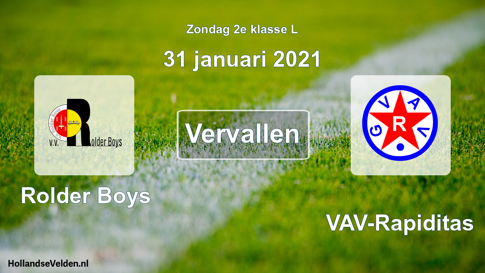 Scheduled Match: Rolder Boys - GVAV-Rapiditas (31 January 2021)