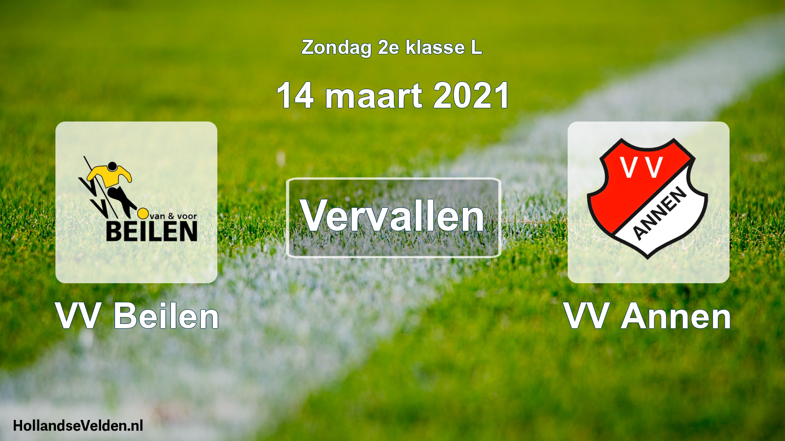 Scheduled Match: VV Beilen - VV Annen (14 March 2021)