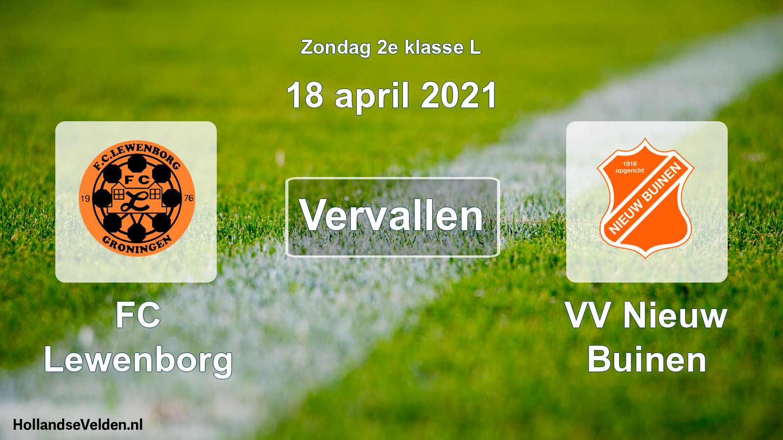 Scheduled Match: FC Lewenborg - VV Nieuw Buinen (18 April 2021)