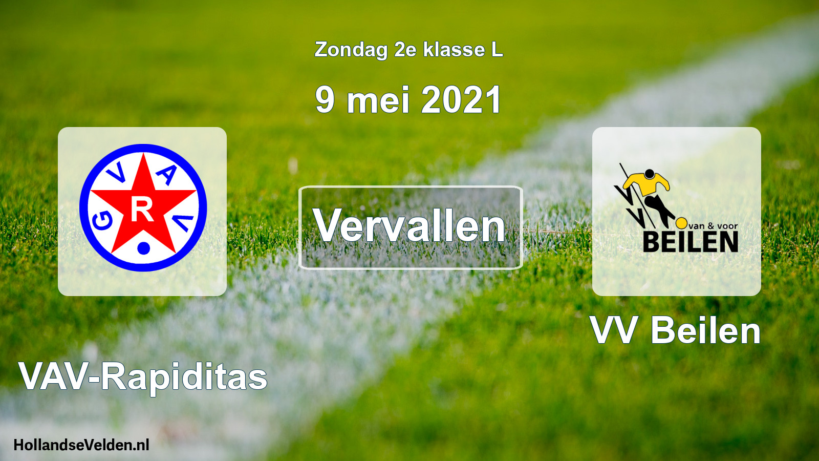 Scheduled Match: GVAV-Rapiditas - VV Beilen (9 May 2021)