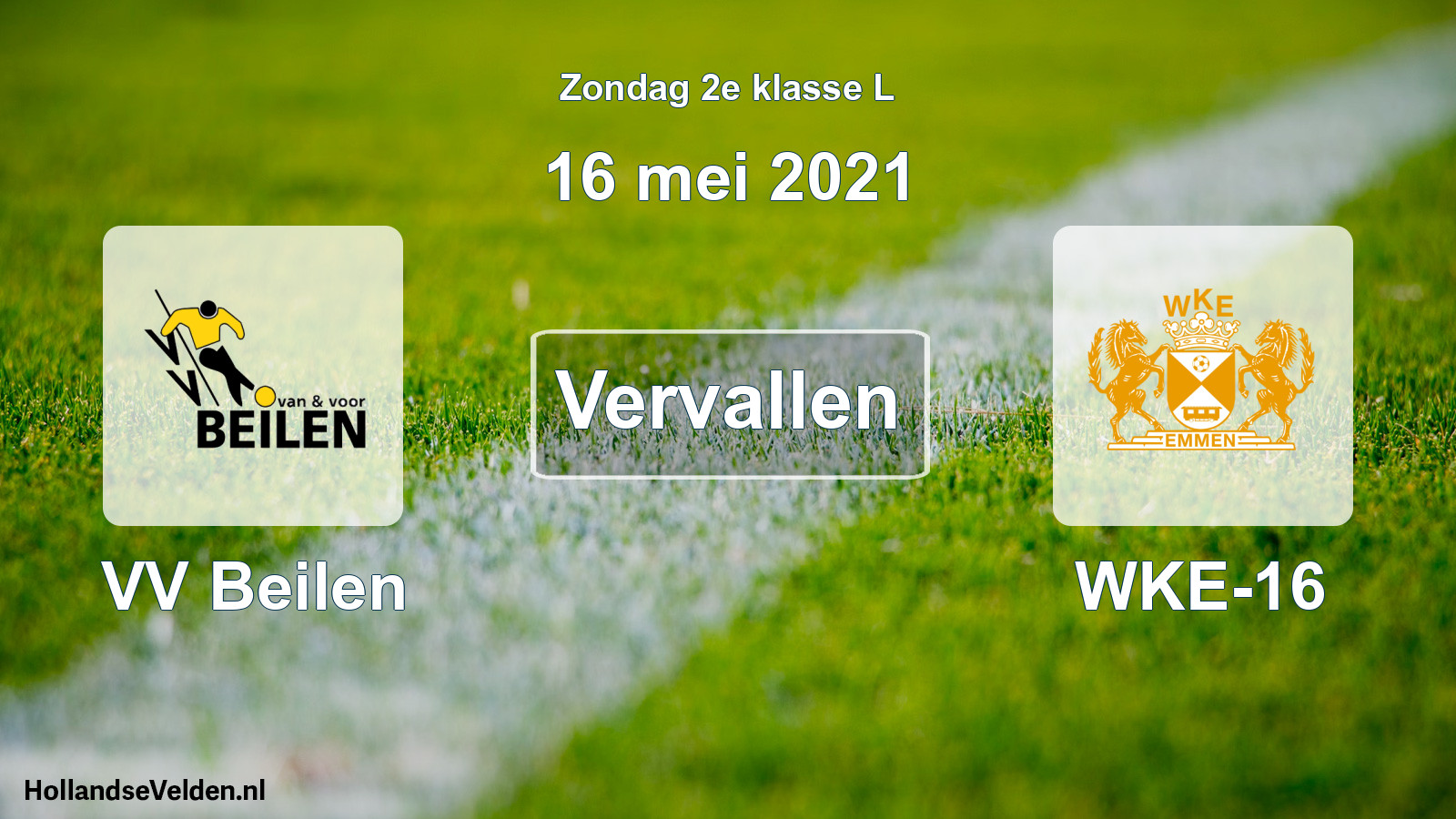 Scheduled Match: VV Beilen - WKE-16 (16 May 2021)
