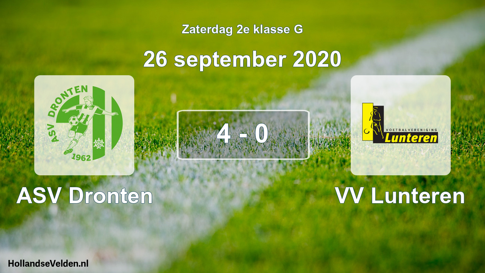 Total number of matches played: ASV Dronten - VV Lunteren 4 - 0 (26 September 2020)