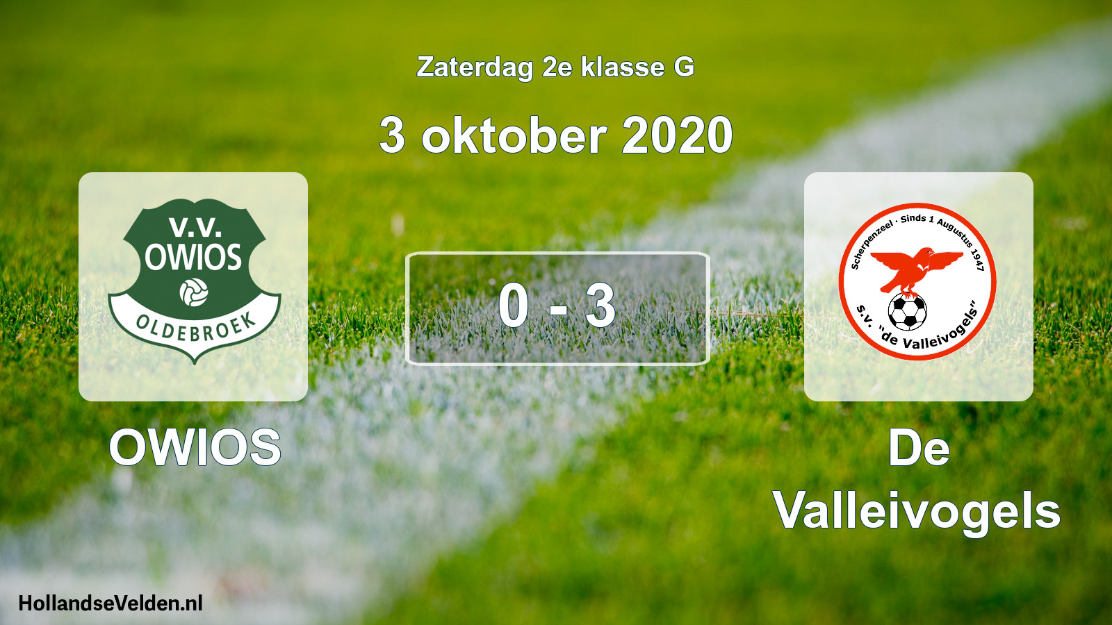 Total number of matches played: OWIOS - De Valleivogels 0 - 3 (3 October 2020)