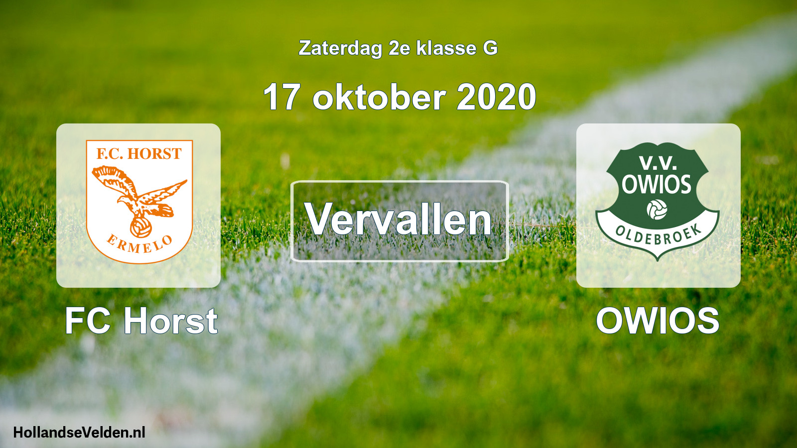 Scheduled Match: FC Horst - OWIOS (17 October 2020)