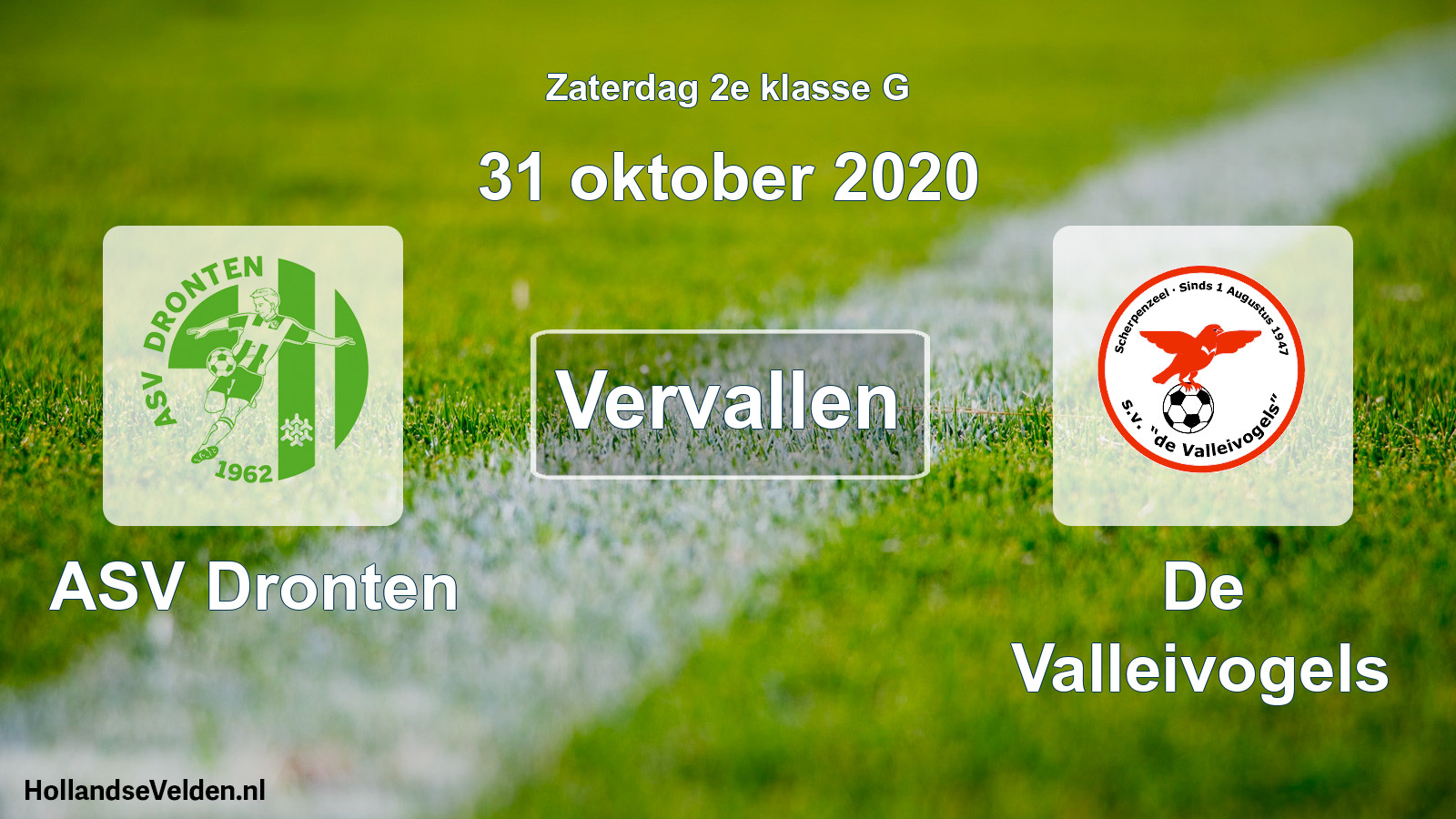 Scheduled Match: ASV Dronten - De Valleivogels (31 October 2020)