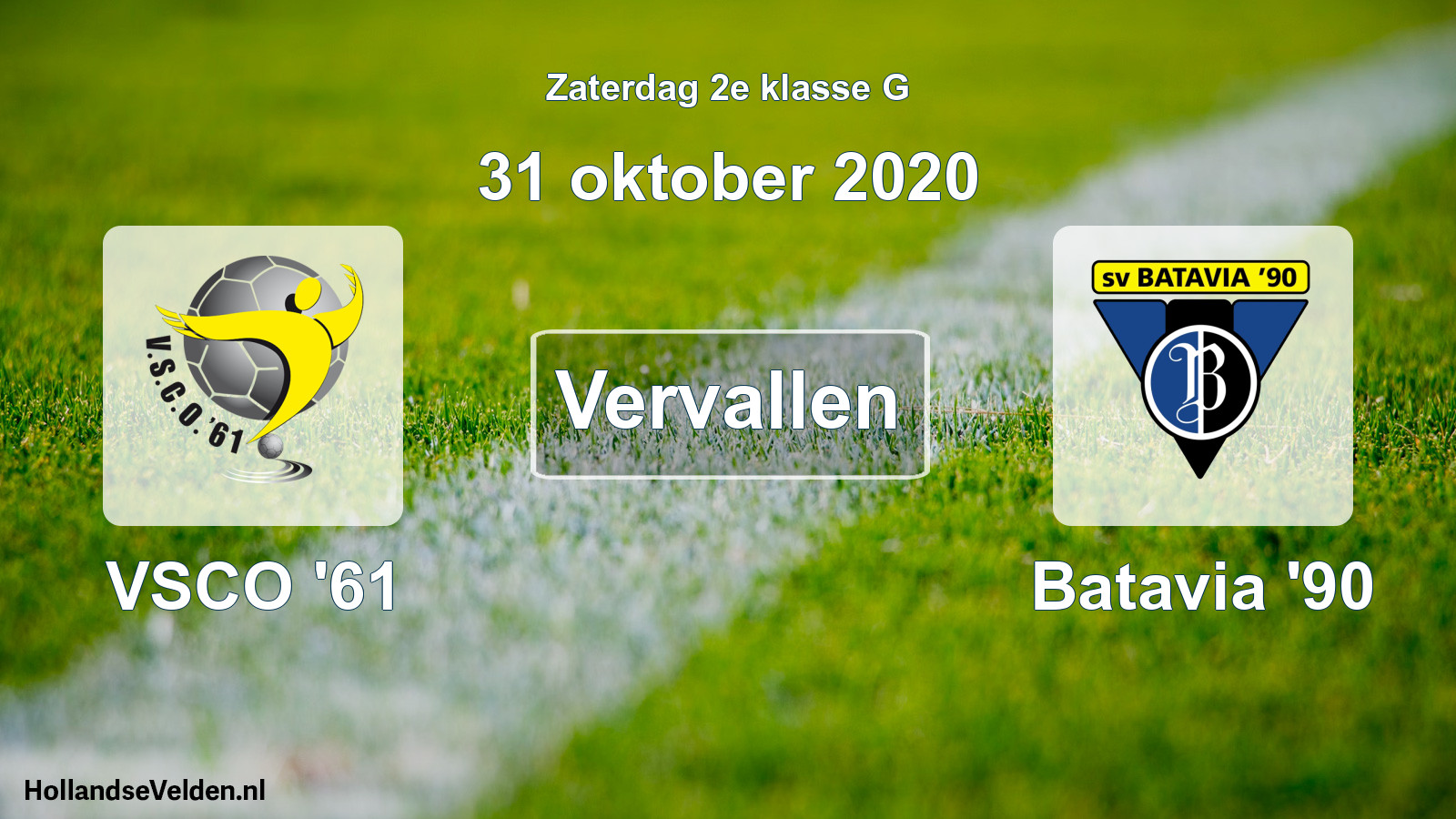 Scheduled Match: VSCO '61 - Batavia '90 (31 October 2020)