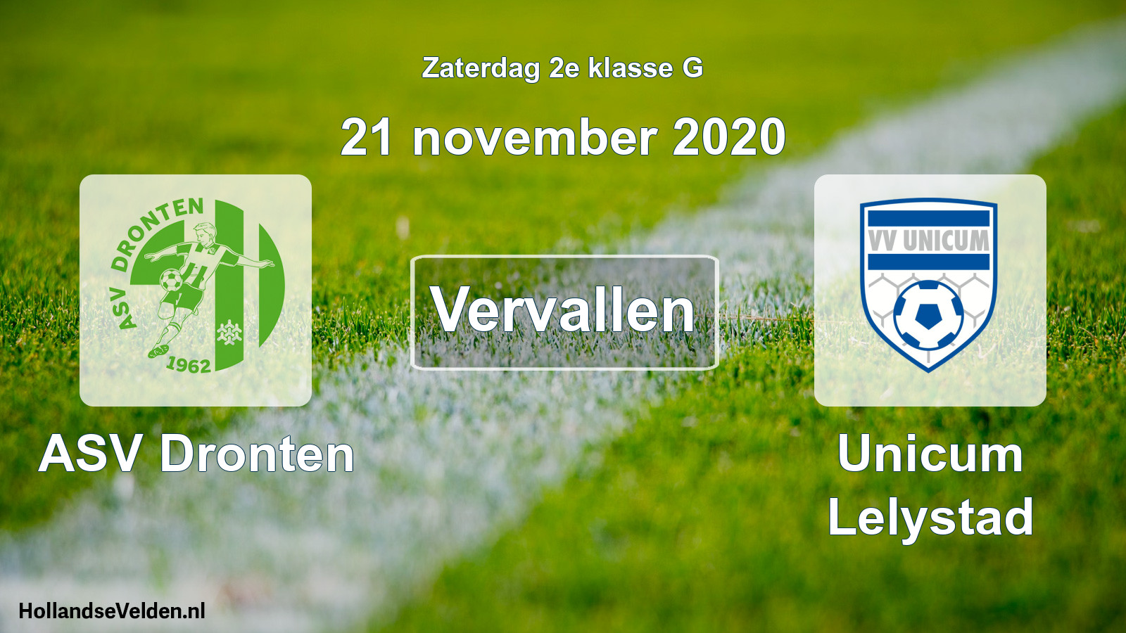 Scheduled Match: ASV Dronten - Unicum Lelystad (21 November 2020)