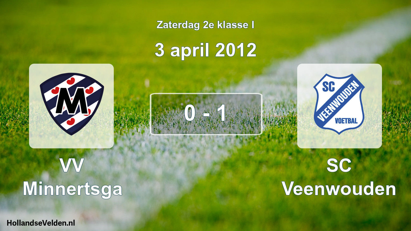Total number of matches played: VV Minnertsga - SC Veenwouden 0 - 1 (3 April 2012)
