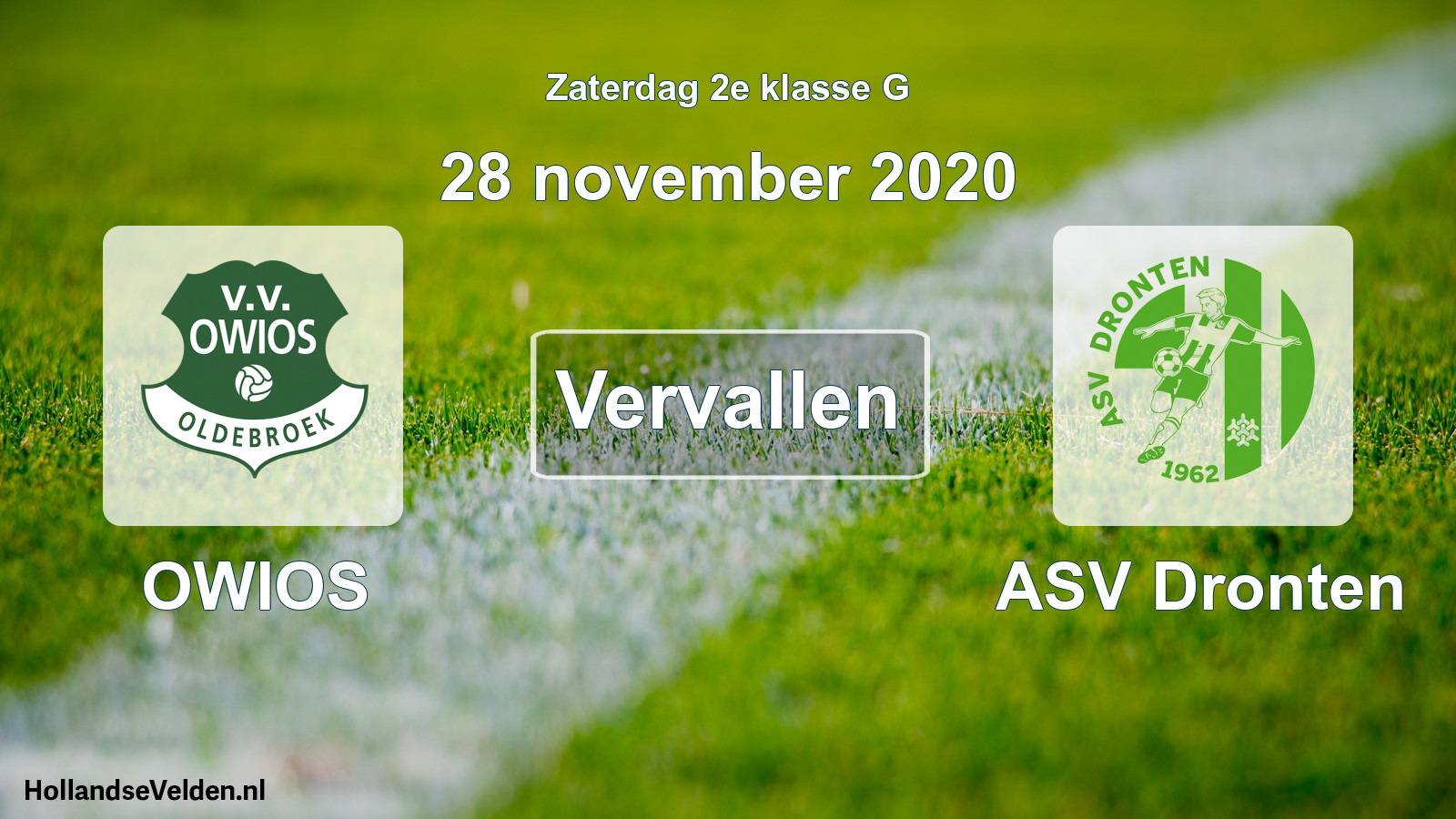Scheduled Match: OWIOS - ASV Dronten (28 November 2020)