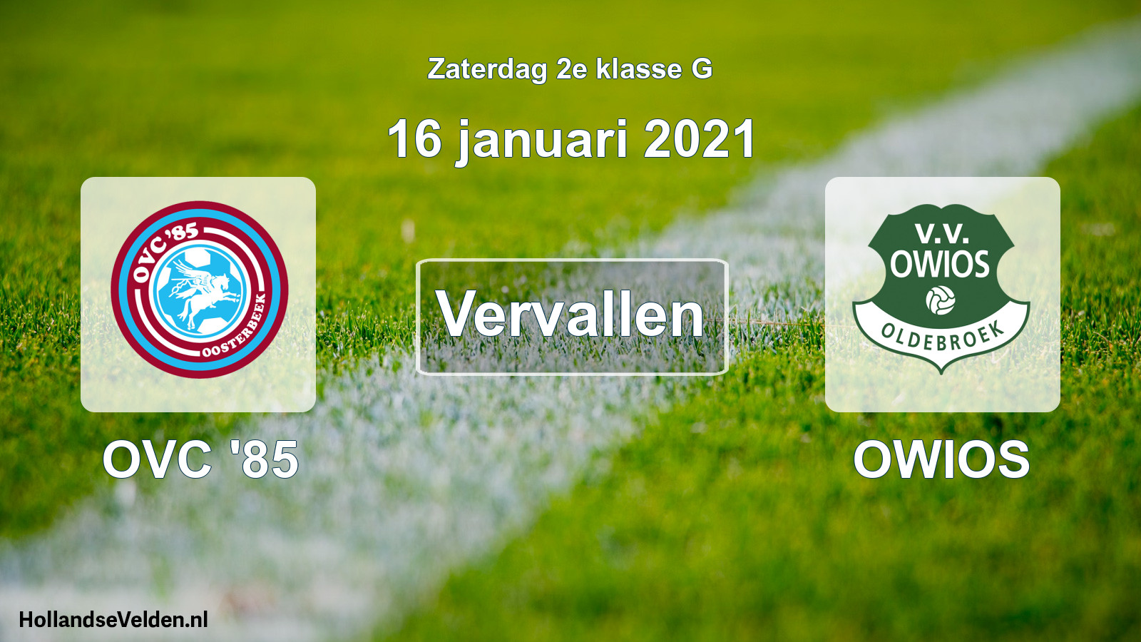 Scheduled Match: OVC '85 - OWIOS (16 January 2021)