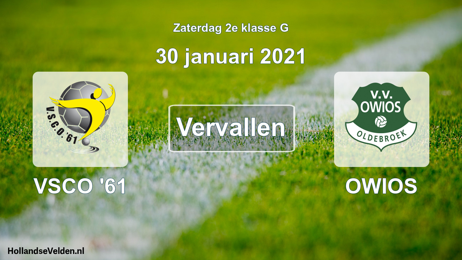 Scheduled Match: VSCO '61 - OWIOS (30 January 2021)