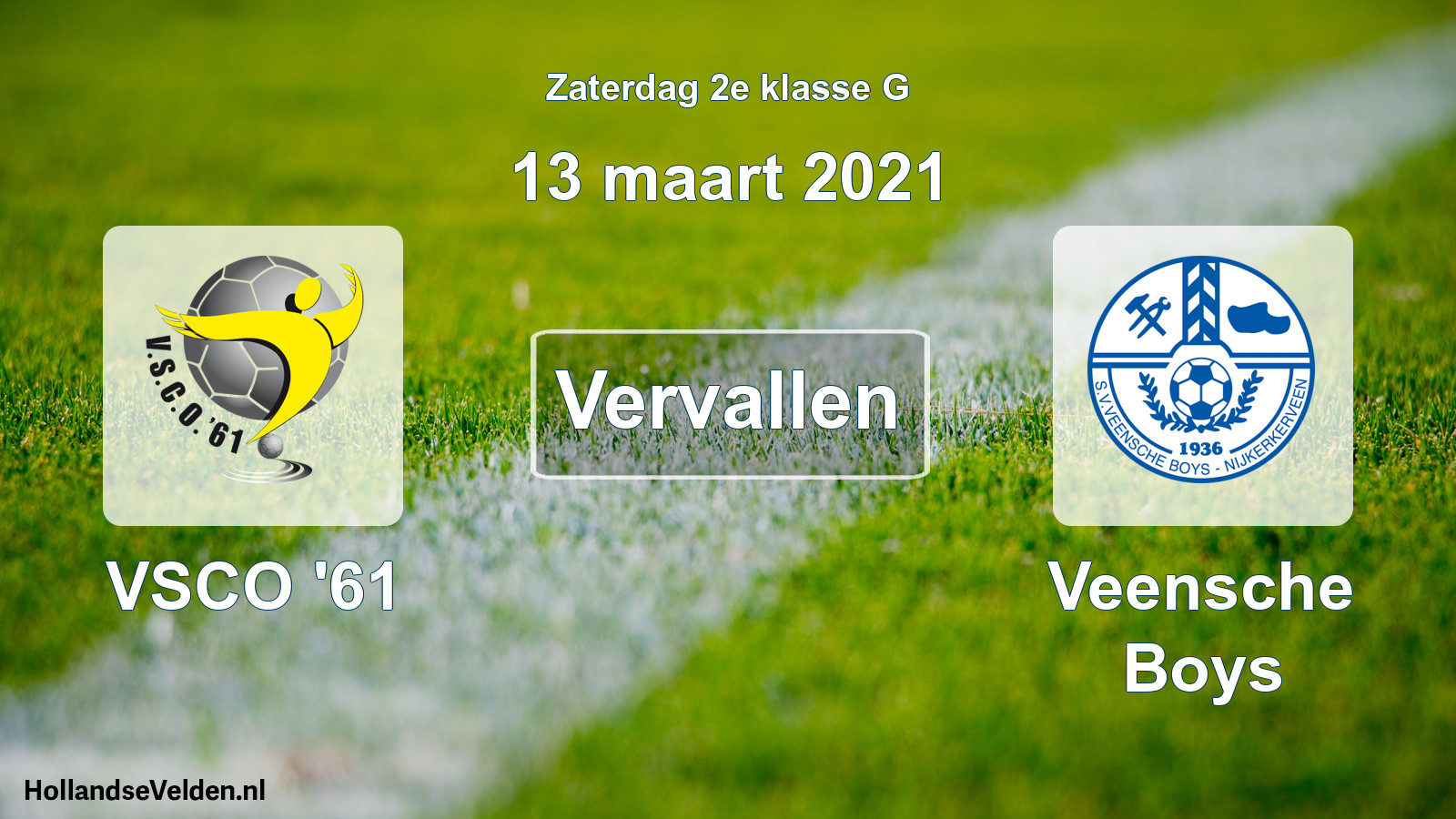Scheduled Match: VSCO '61 - Veensche Boys (13 March 2021)