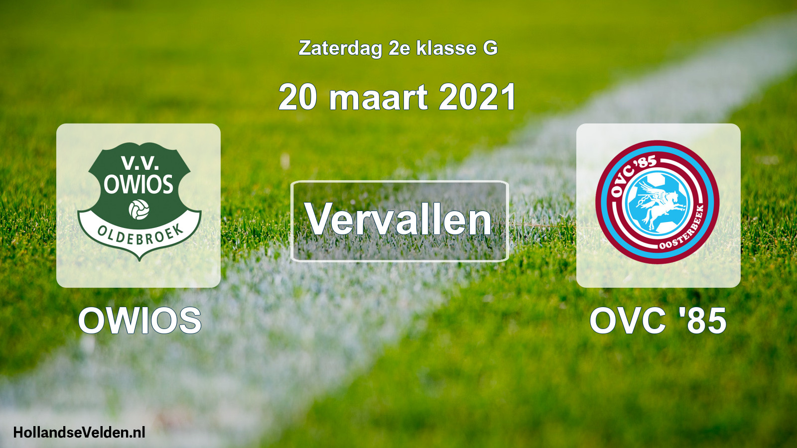 Scheduled Match: OWIOS - OVC '85 (20 March 2021)