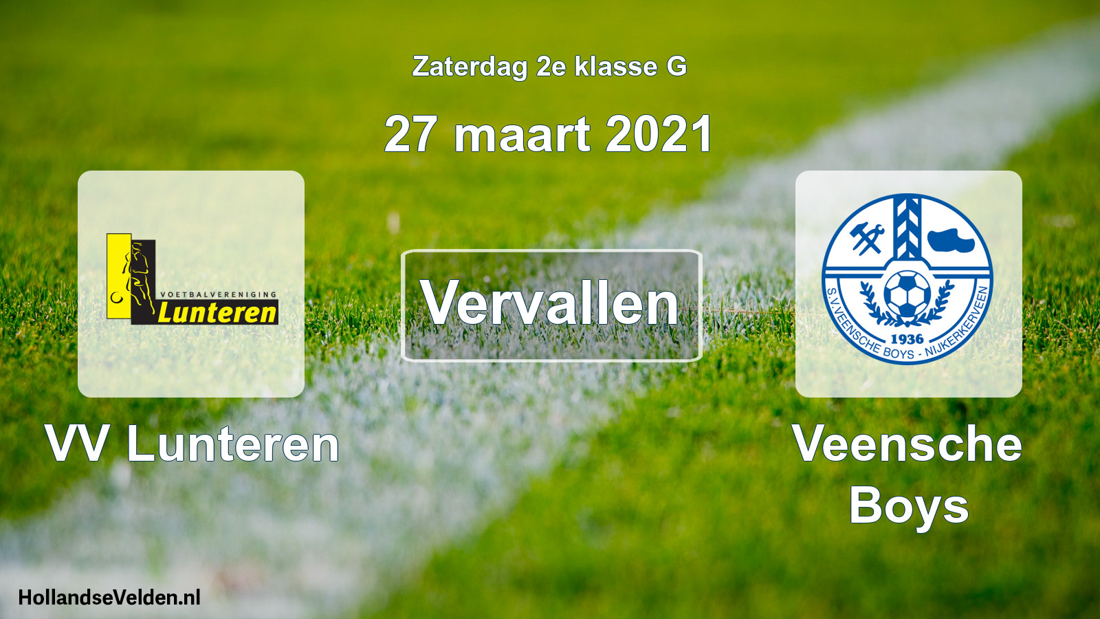 Scheduled Match: VV Lunteren - Veensche Boys (27 March 2021)