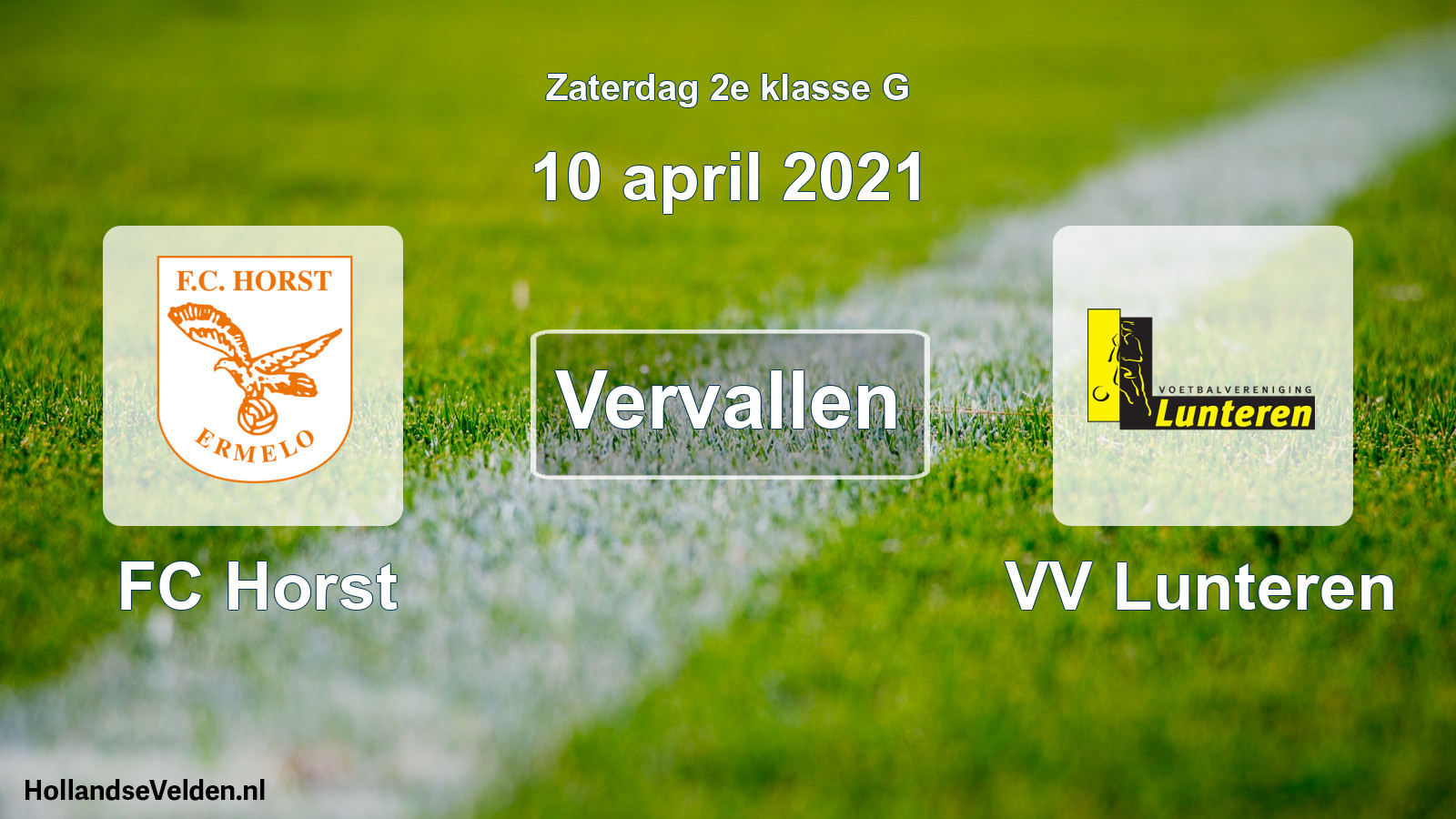 Scheduled Match: FC Horst - VV Lunteren (10 April 2021)
