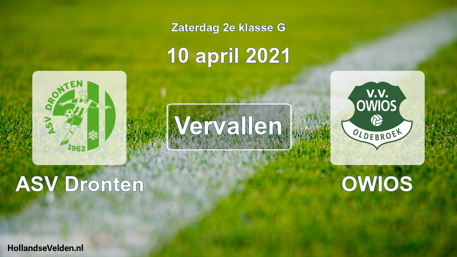 Scheduled Match: ASV Dronten - OWIOS (10 April 2021)