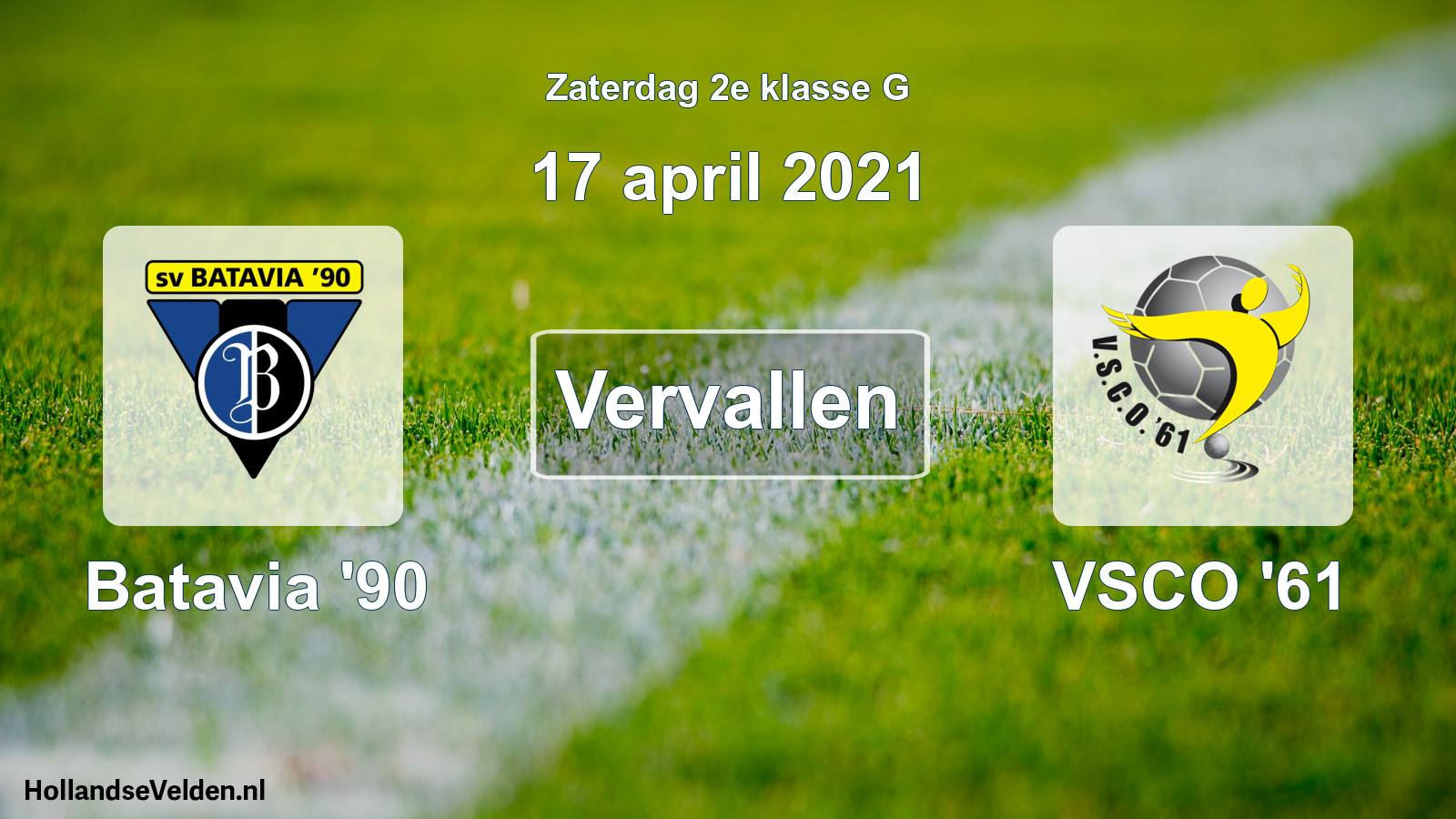 Scheduled Match: Batavia '90 - VSCO '61 (17 April 2021)
