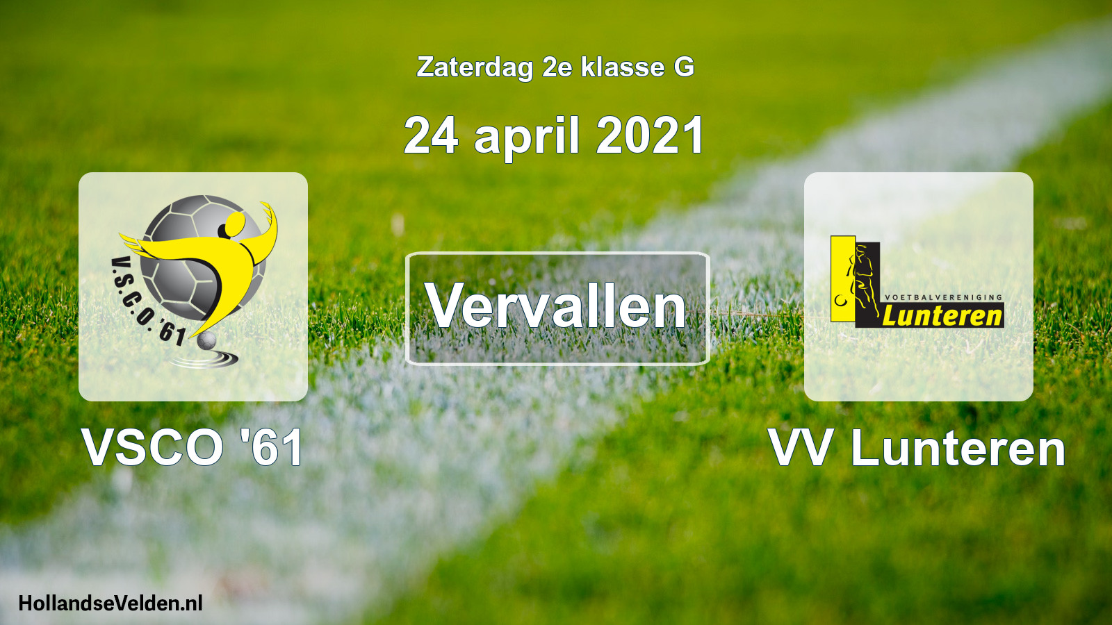 Scheduled Match: VSCO '61 - VV Lunteren (24 April 2021)