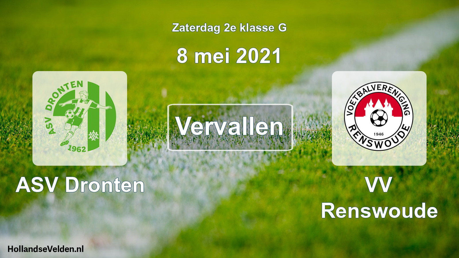Scheduled Match: ASV Dronten - VV Renswoude (8 May 2021)