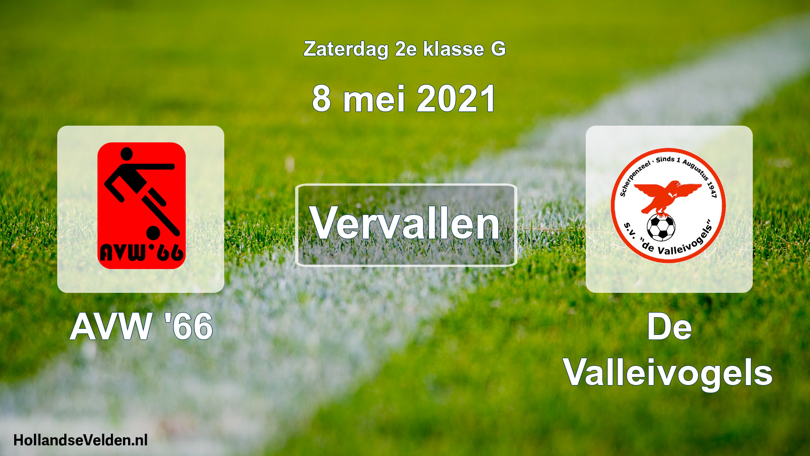 Scheduled Match: AVW '66 - De Valleivogels (8 May 2021)