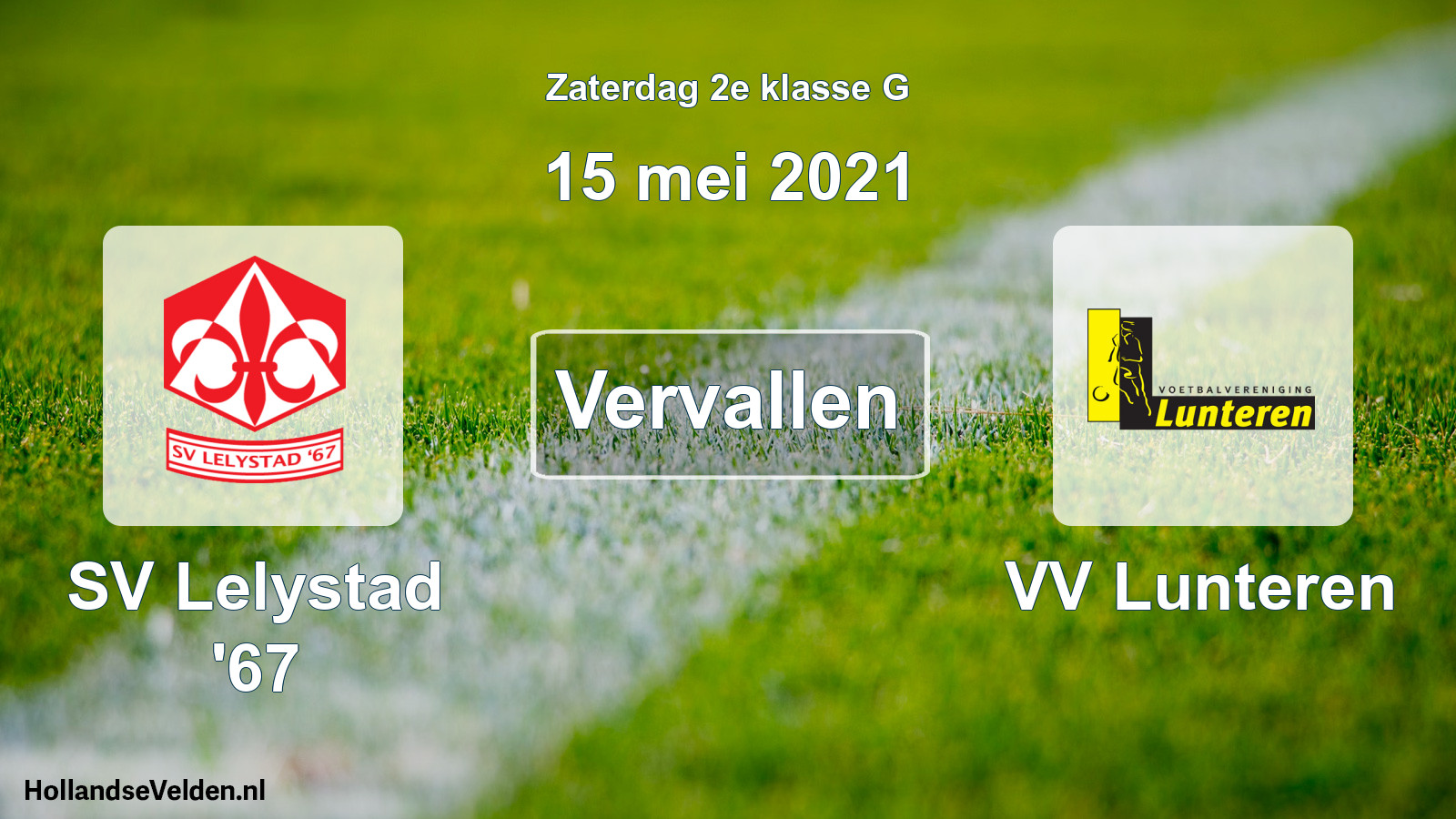 Scheduled Match: SV Lelystad '67 - VV Lunteren (15 May 2021)
