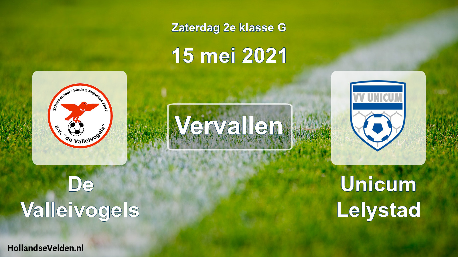 Scheduled Match: De Valleivogels - Unicum Lelystad (15 May 2021)