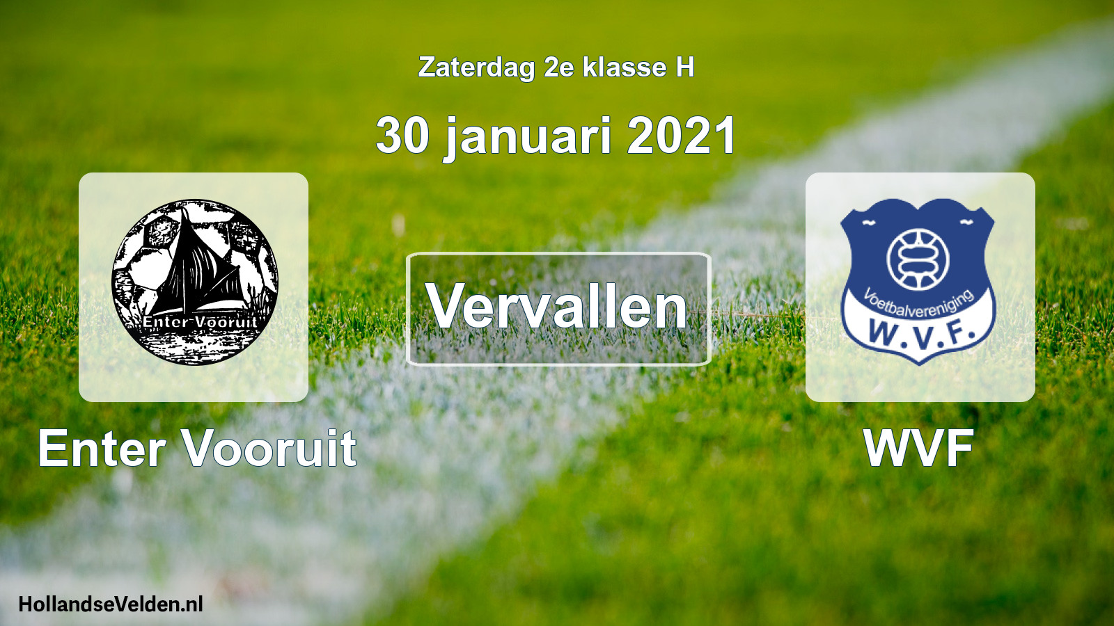 Scheduled Match: Enter Vooruit - WVF (30 January 2021)
