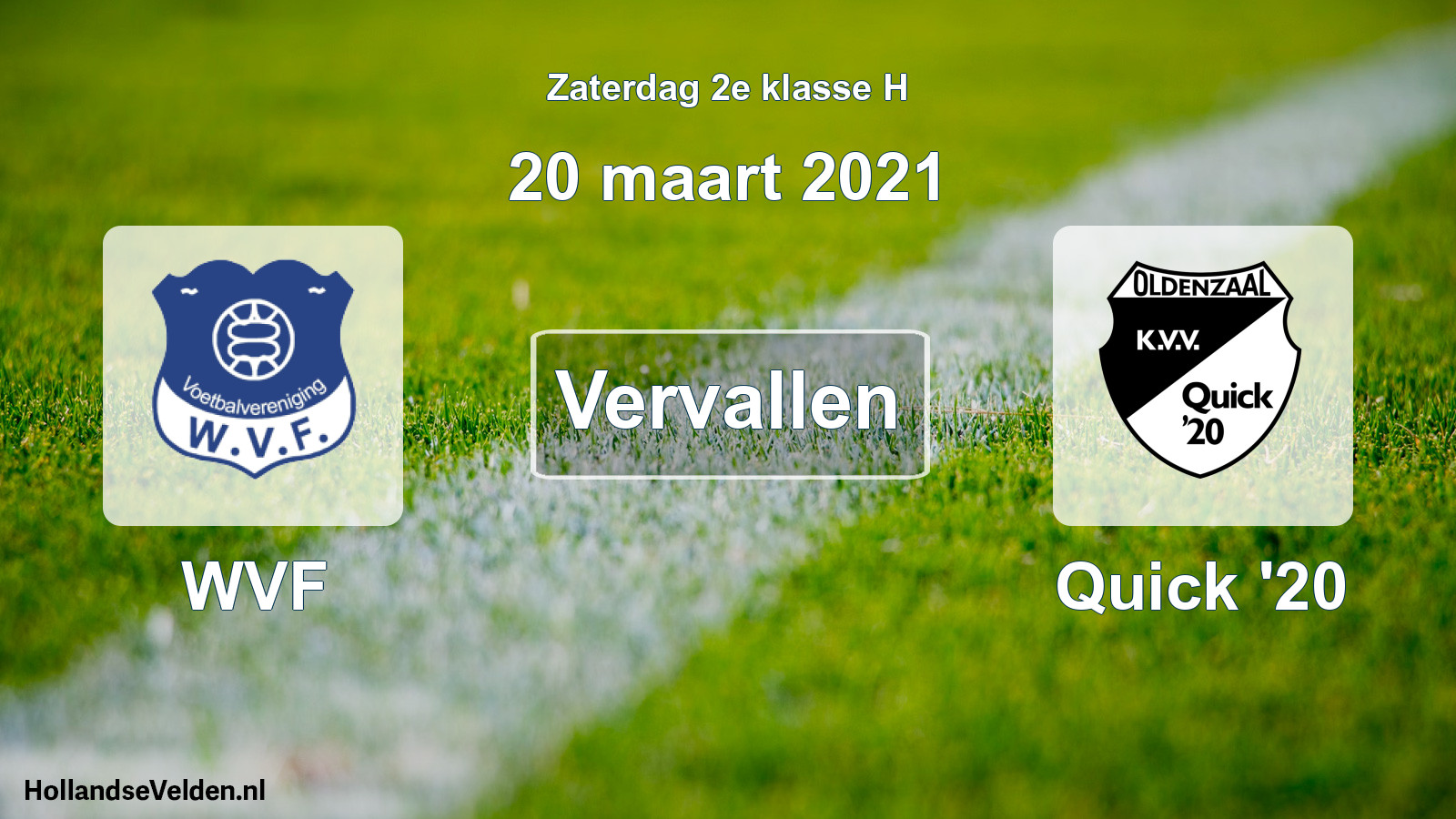 Scheduled Match: WVF - Quick '20 (20 March 2021)