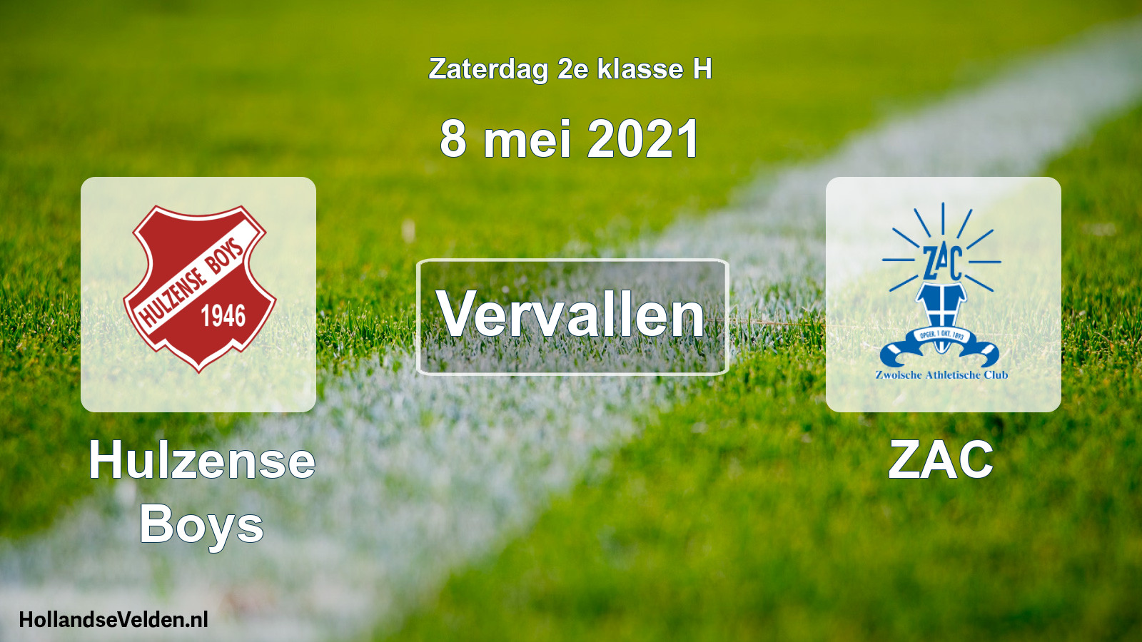 Scheduled Match: Hulzense Boys - ZAC (8 May 2021)
