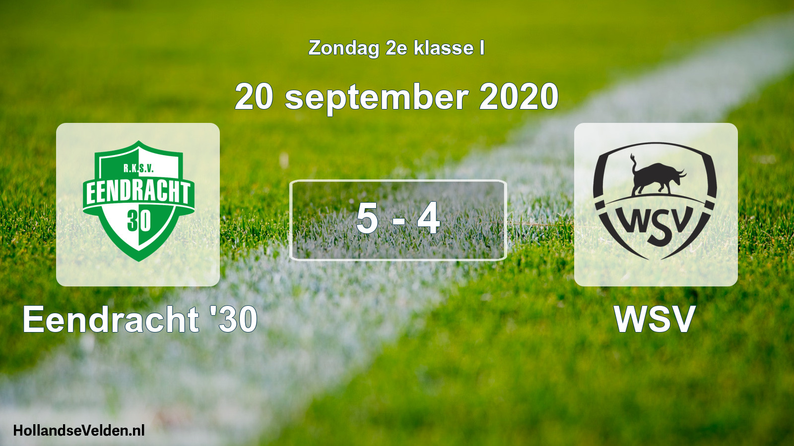 Total number of matches played: Eendracht '30 - WSV 5 - 4 (20 September 2020)
