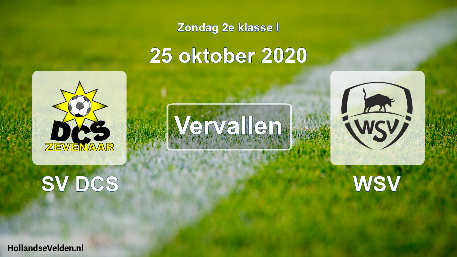 Scheduled Match: SV DCS - WSV (25 October 2020)