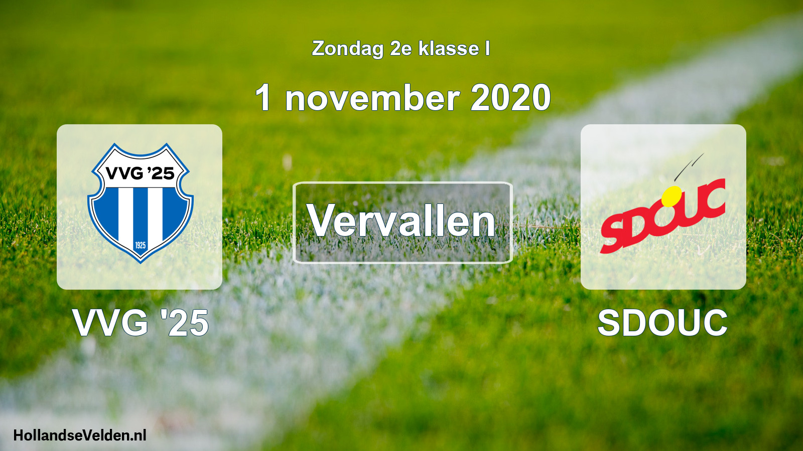 Scheduled Match: VVG '25 - SDOUC (1 November 2020)