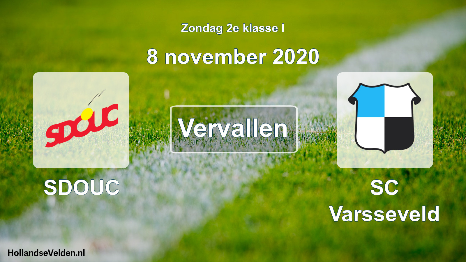 Scheduled Match: SDOUC - SC Varsseveld (8 November 2020)