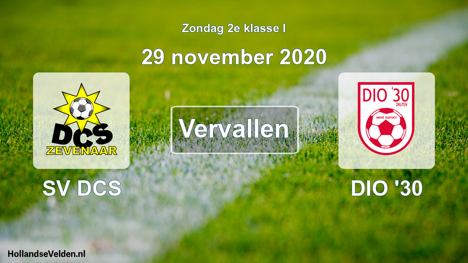 Scheduled Match: SV DCS - DIO '30 (29 November 2020)