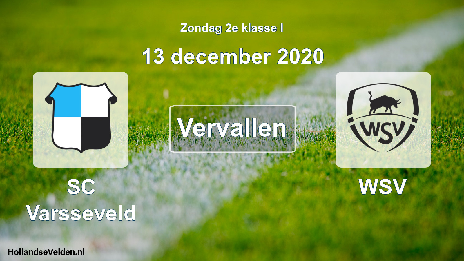 Scheduled Match: SC Varsseveld - WSV (13 December 2020)