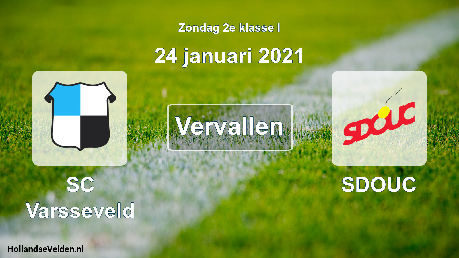 Scheduled Match: SC Varsseveld - SDOUC (24 January 2021)