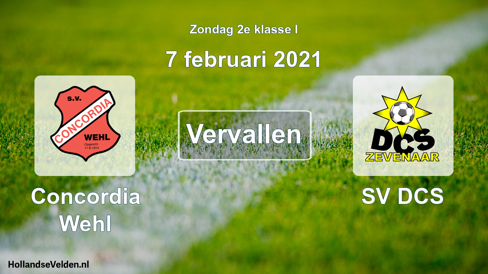Scheduled Match: Concordia Wehl - SV DCS (7 February 2021)