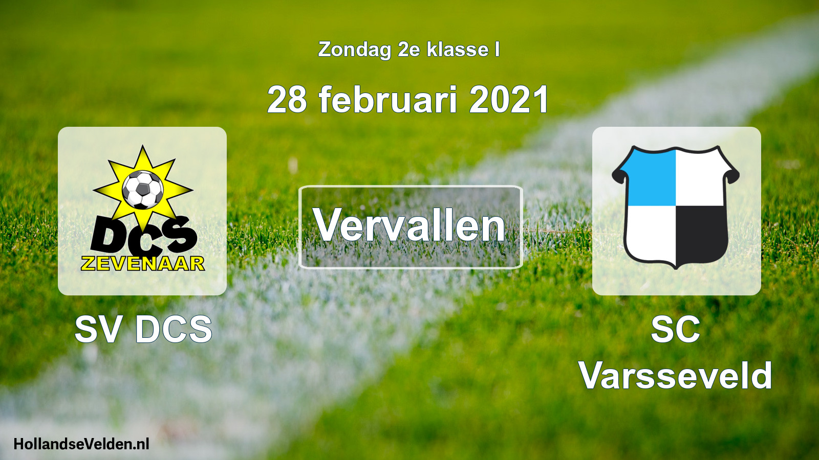 Scheduled Match: SV DCS - SC Varsseveld (28 February 2021)