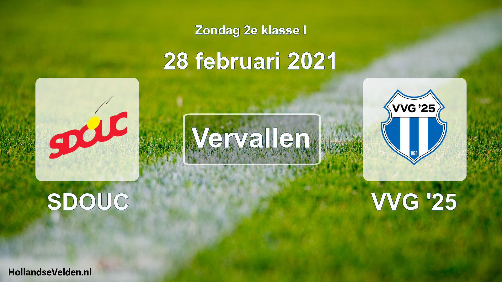 Scheduled Match: SDOUC - VVG '25 (28 February 2021)