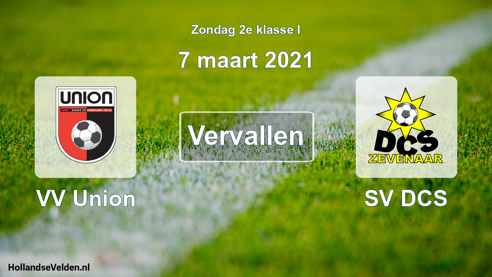 Scheduled Match: VV Union - SV DCS (7 March 2021)