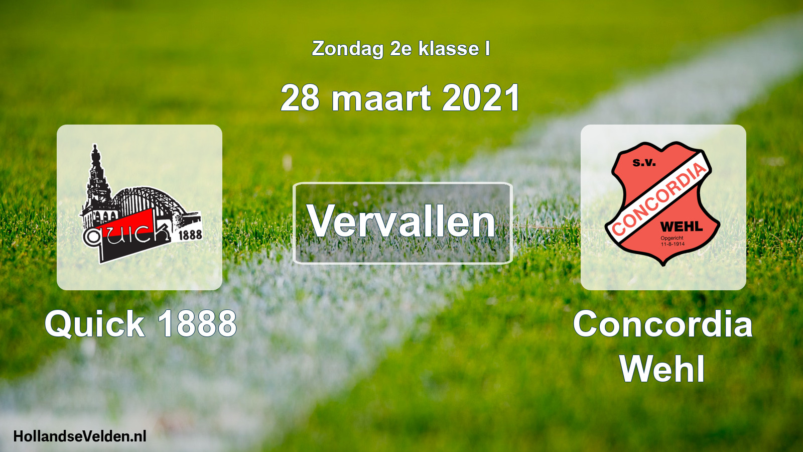 Scheduled Match: Quick 1888 - Concordia Wehl (28 March 2021)