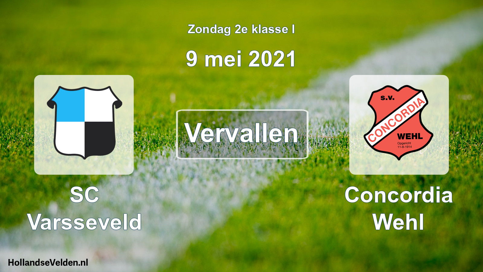 Scheduled Match: SC Varsseveld - Concordia Wehl (9 May 2021)