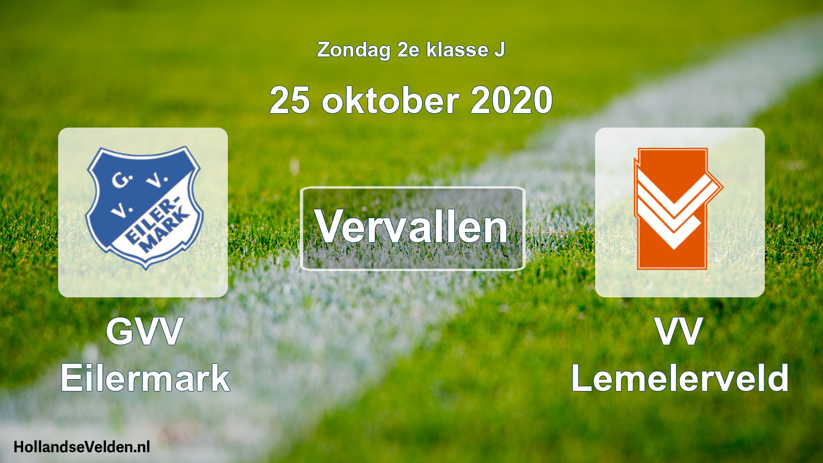 Scheduled Match: GVV Eilermark - VV Lemelerveld (25 October 2020)
