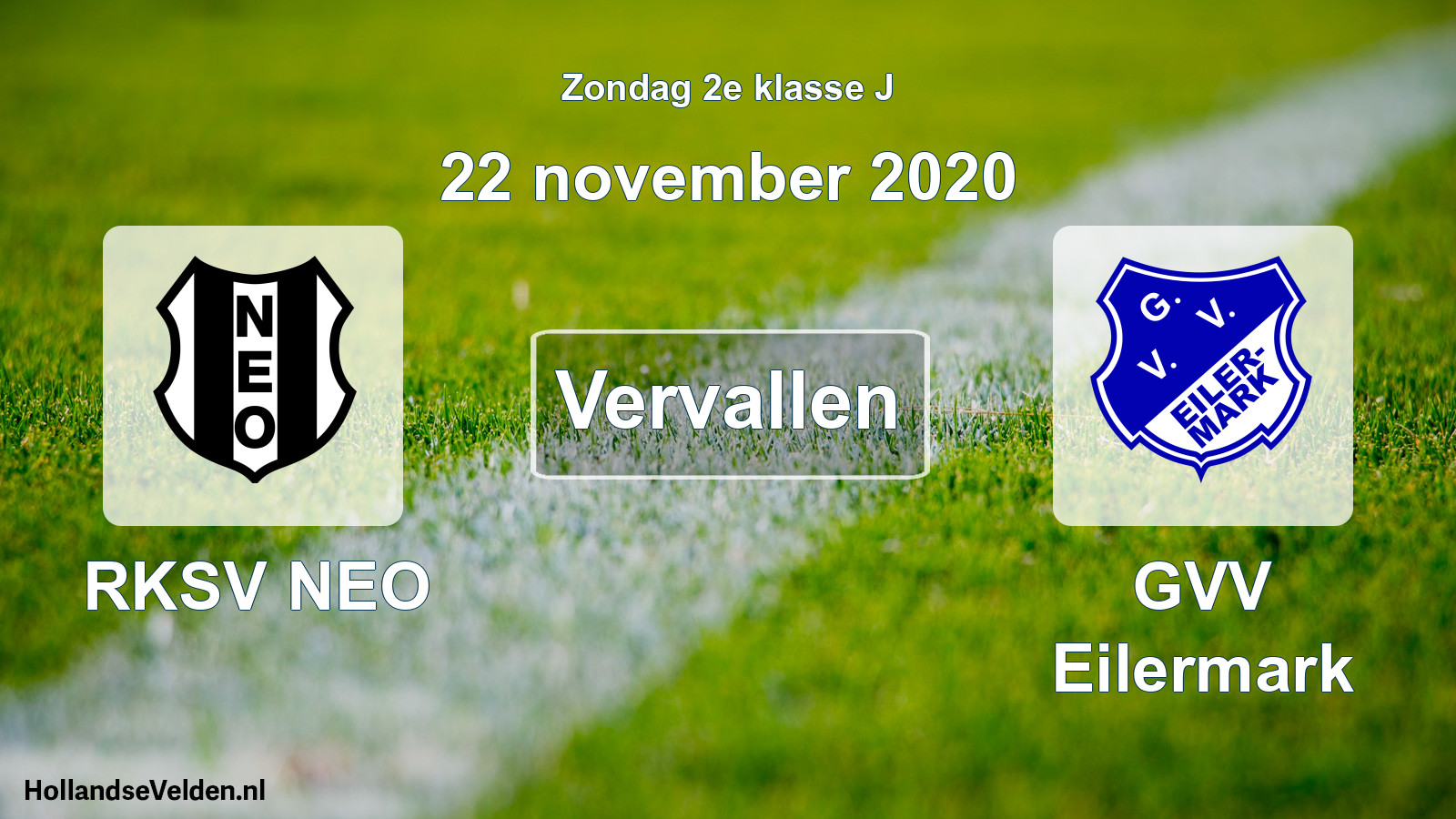 Scheduled Match: RKSV NEO - GVV Eilermark (22 November 2020)