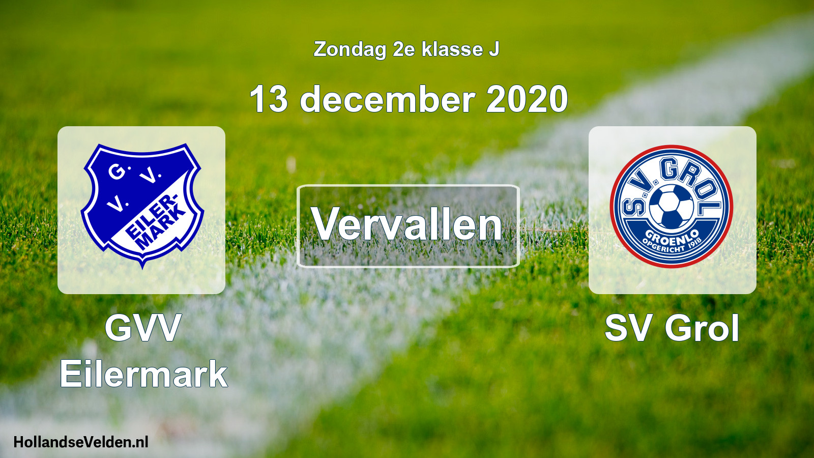 Scheduled Match: GVV Eilermark - SV Grol (13 December 2020)