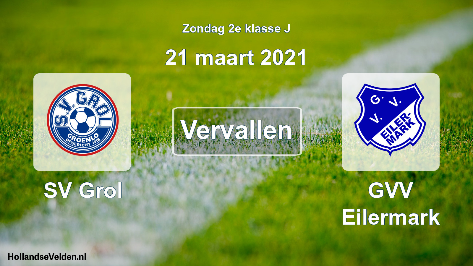 Scheduled Match: SV Grol - GVV Eilermark (21 March 2021)